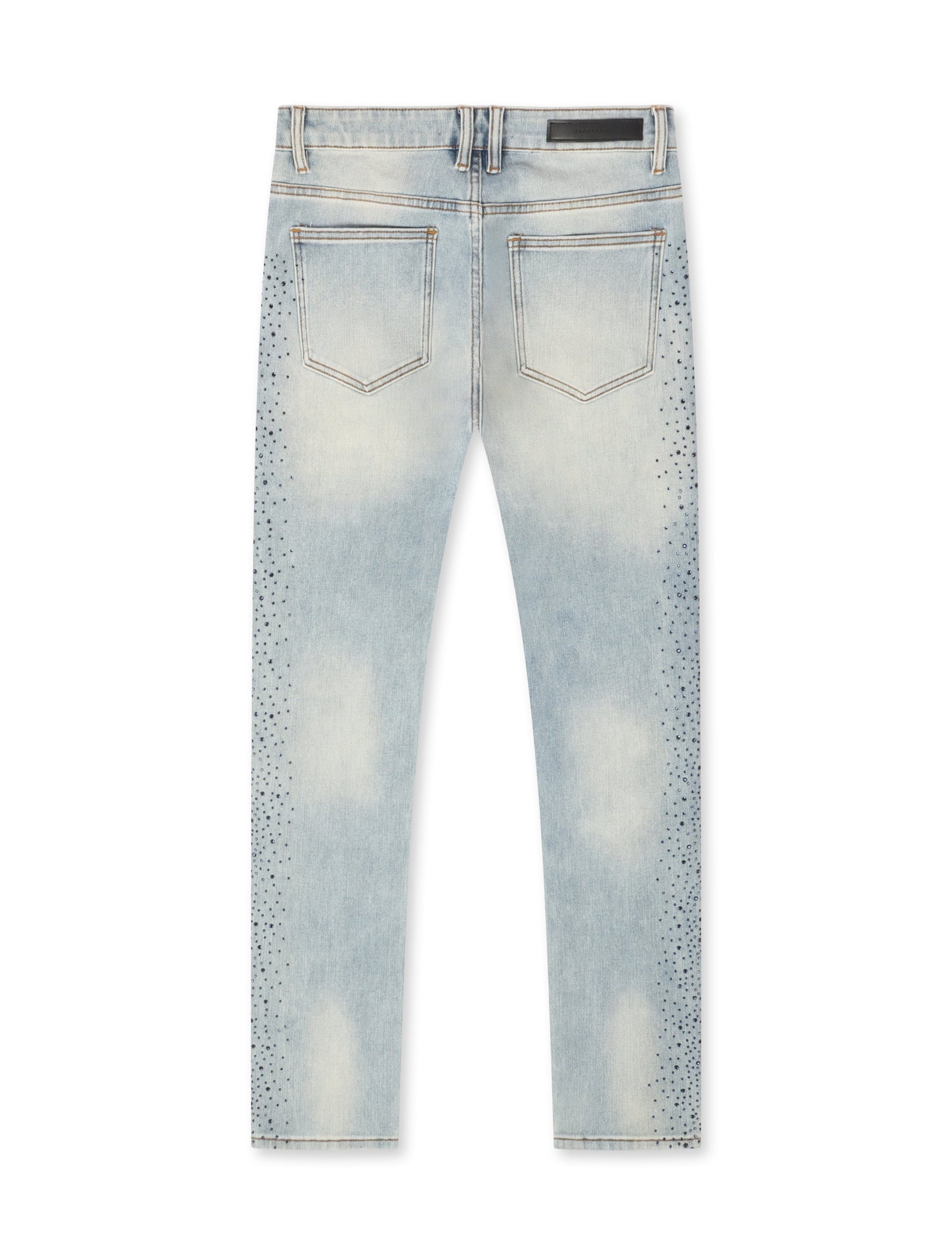 Embellish Frost Denim Slim Jeans - Blue Denim Exchange