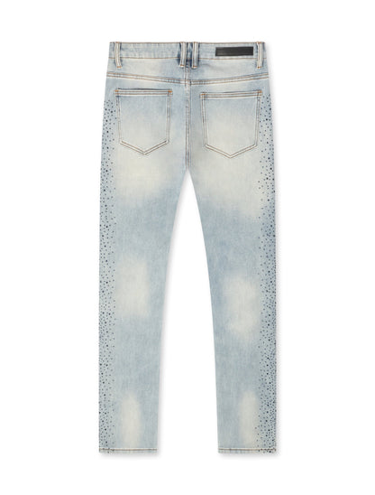 Embellish Frost Denim Slim Jeans - Blue Denim Exchange