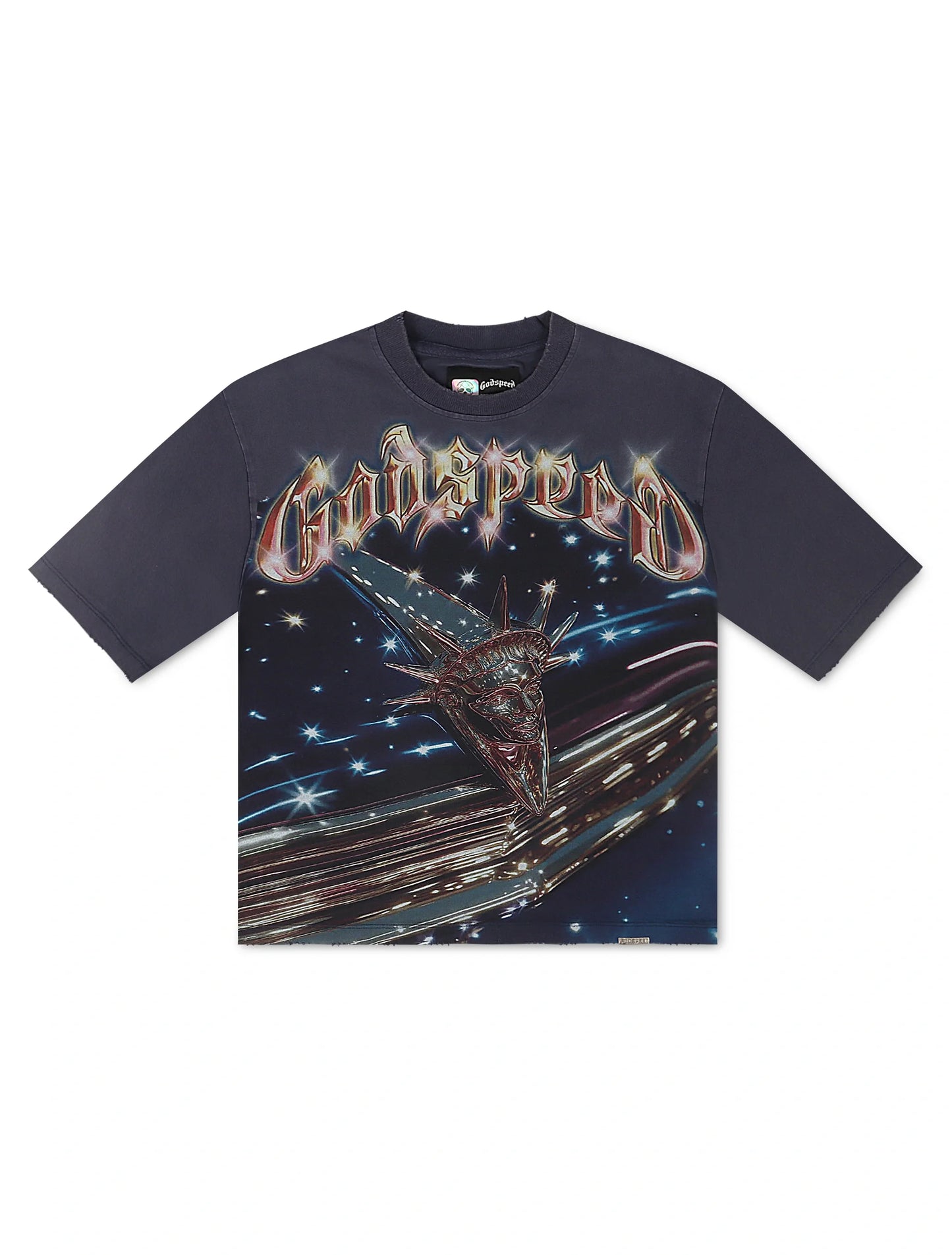 Godspeed Liberty Cruiser Boxy Tee - Navy Denim Exchange
