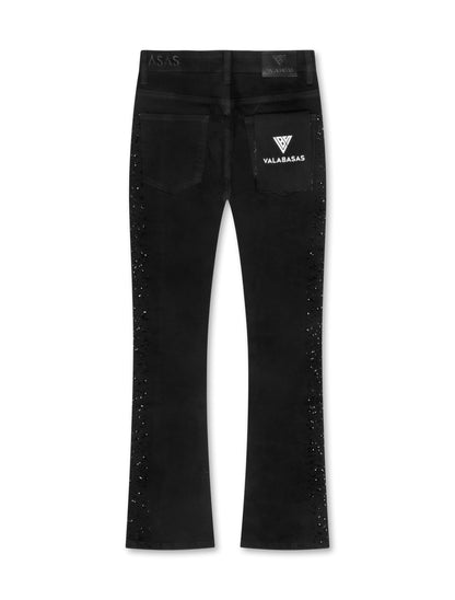 Valabasas Shock Stacked Jeans - Jet Black Denim Exchange