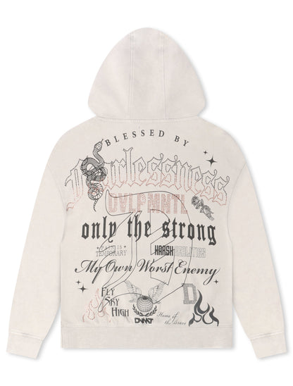 Rebel Denim Fearlessness Hoodie - Grey Denim Exchange