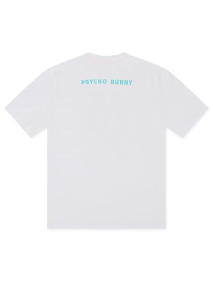 Psycho Bunny Wellington Graphic Tee - White Denim Exchange