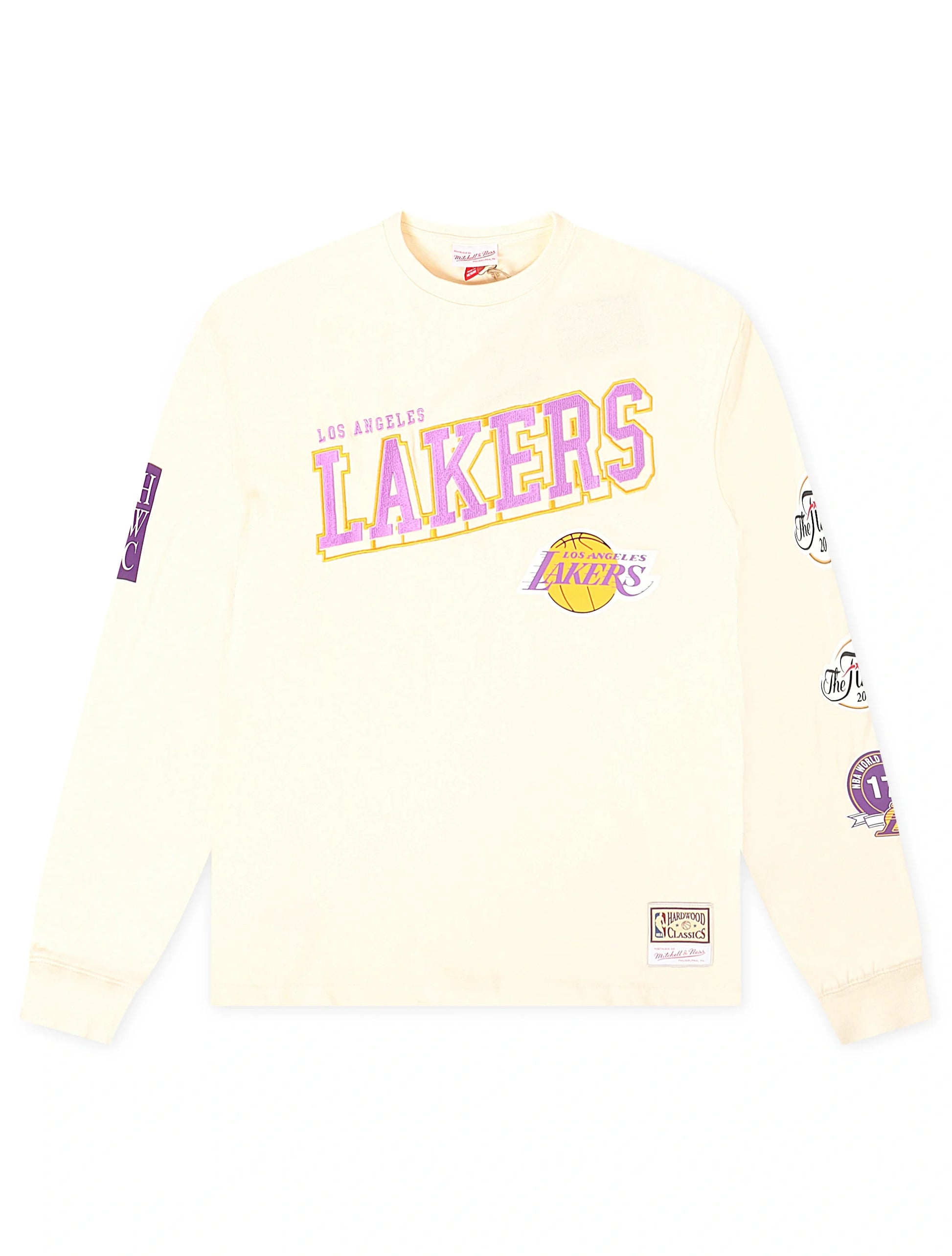 Mitchell & Ness Lakers Long Sleeve - Cream Denim Exchange