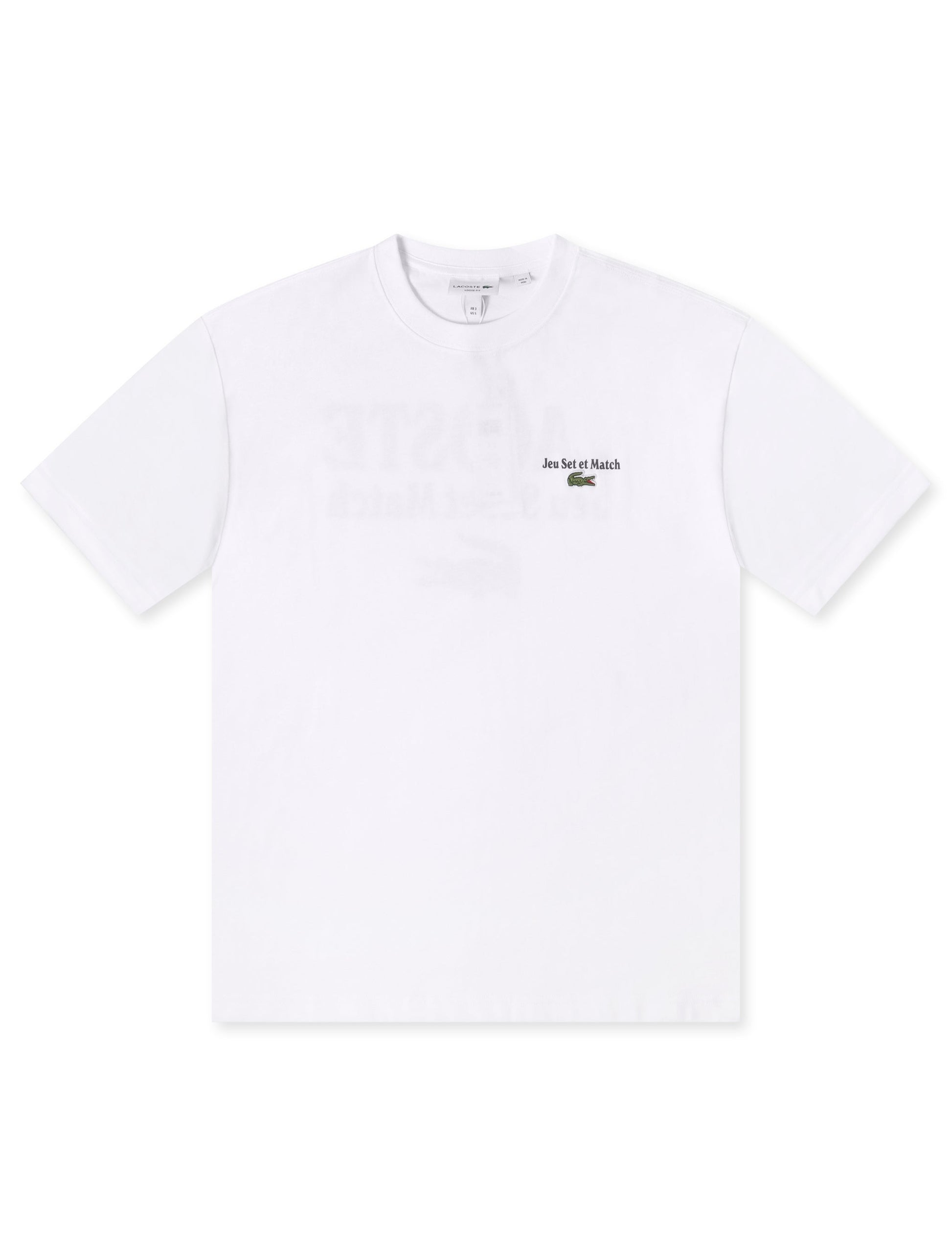 Lacoste Loose Fit Heavy Jersey Tee - White Denim Exchange