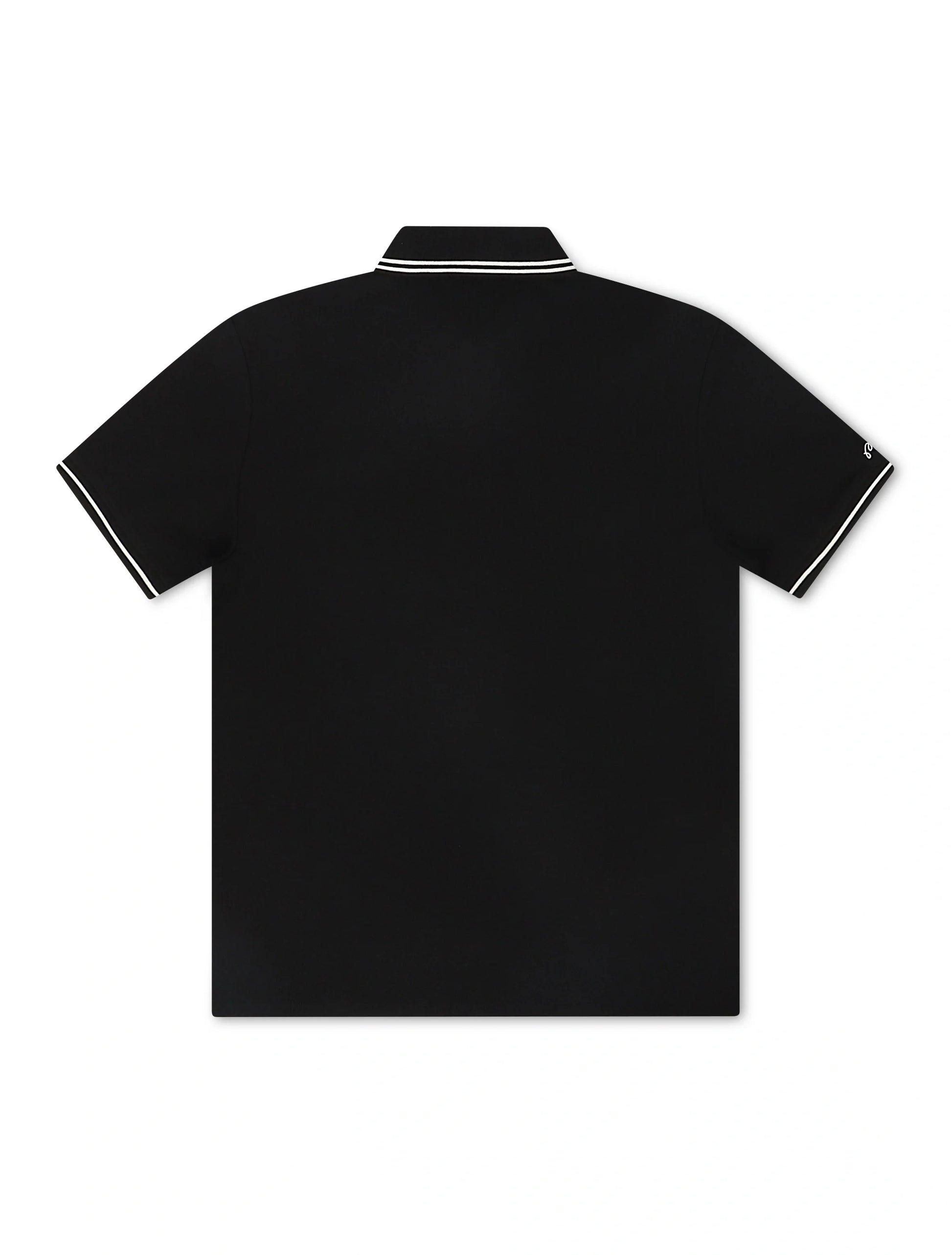 Malbon Fairway Applique Pique Polo - Black Denim Exchange