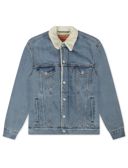 Levi's Type 3 Sherpa Trucker Jacket - Stonewash Denim Exchange