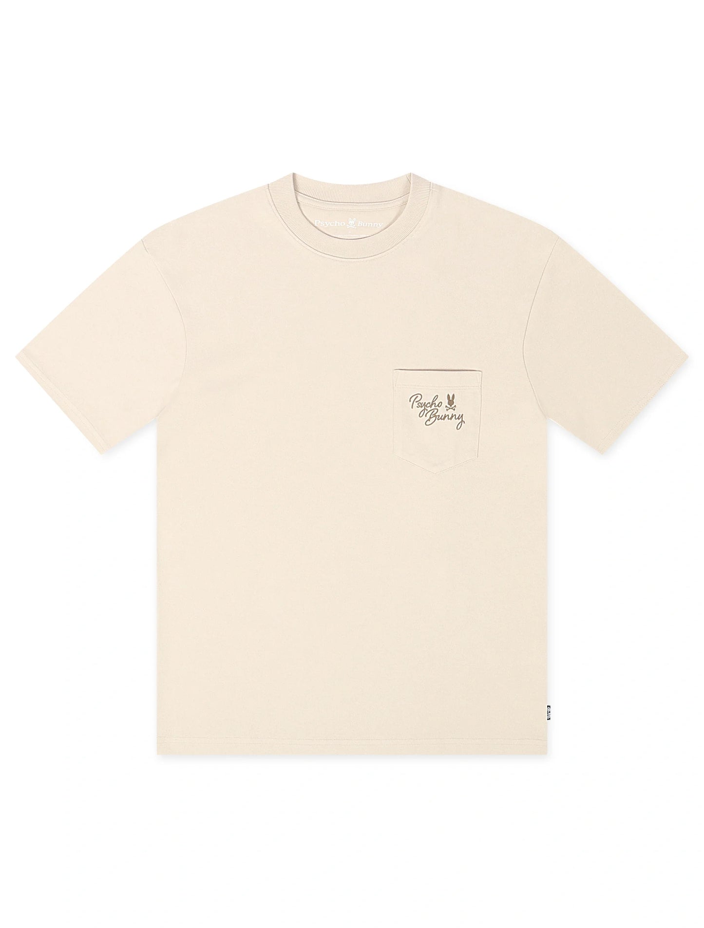 Psycho Bunny Desert Relaxed Pocket Tee - Natural Linen Denim Exchange