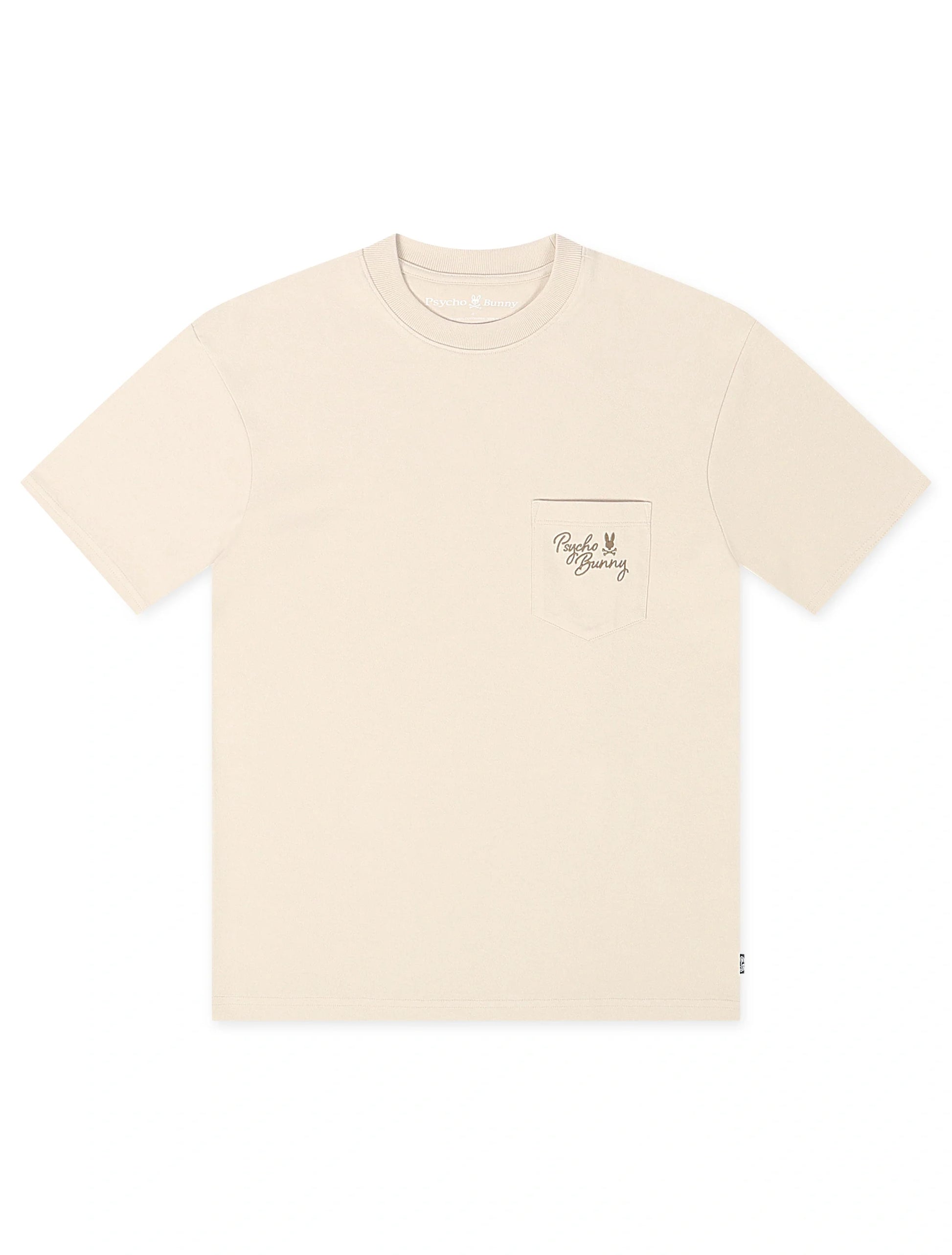 Psycho Bunny Desert Relaxed Pocket Tee - Natural Linen Denim Exchange