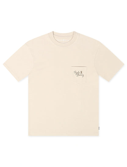 Psycho Bunny Desert Relaxed Pocket Tee - Natural Linen Denim Exchange