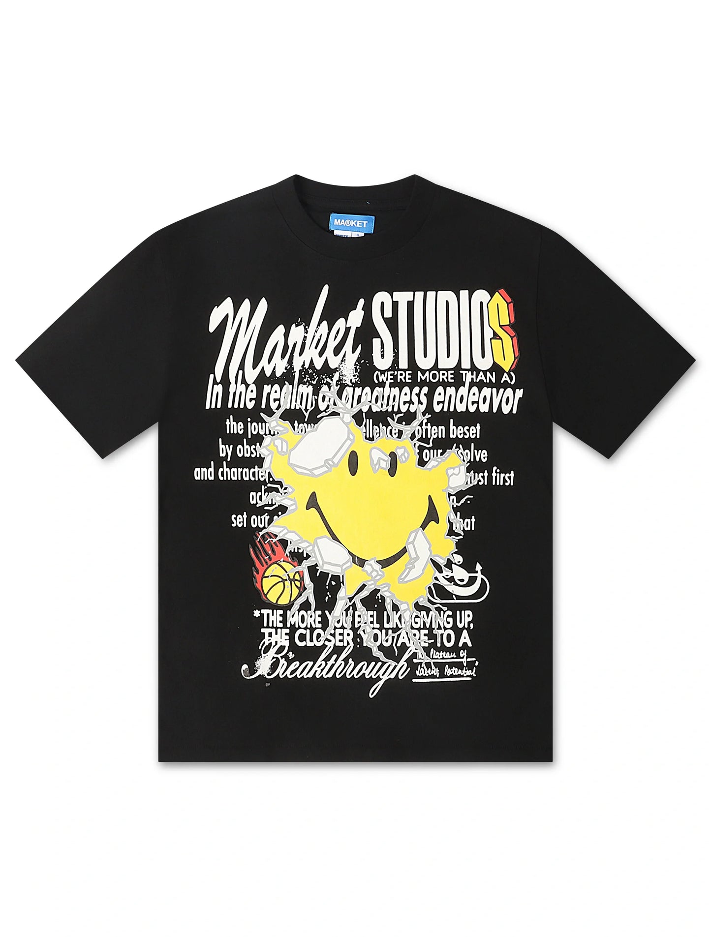 Market Studios Smiley Greatness Tee - Black Denim Exchange