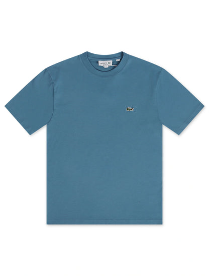 Lacoste Mens Cotton Tee - Blue Denim Exchange