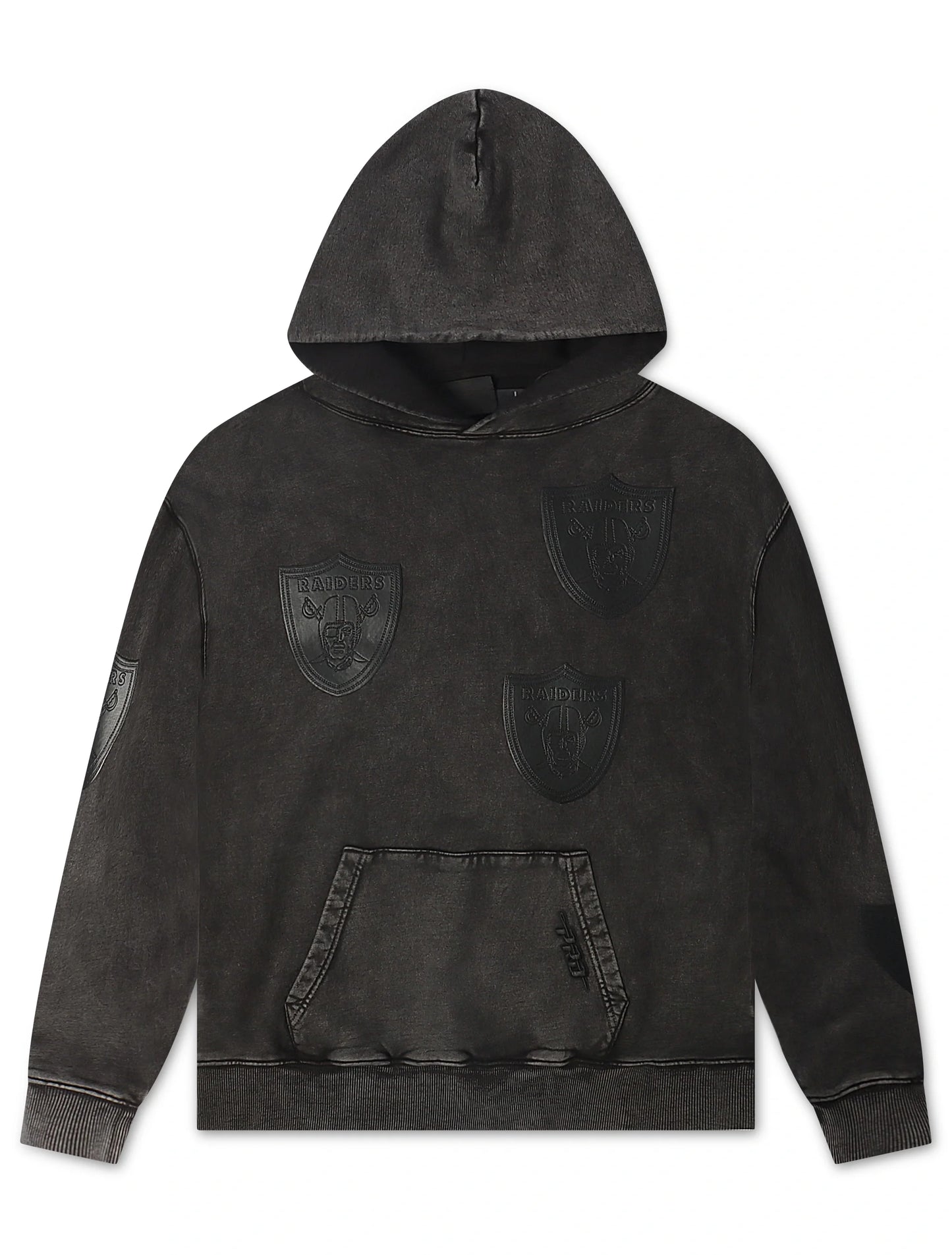 Pro Standard Raiders All Over Logo Hoodie - Washed Black Denim Exchange