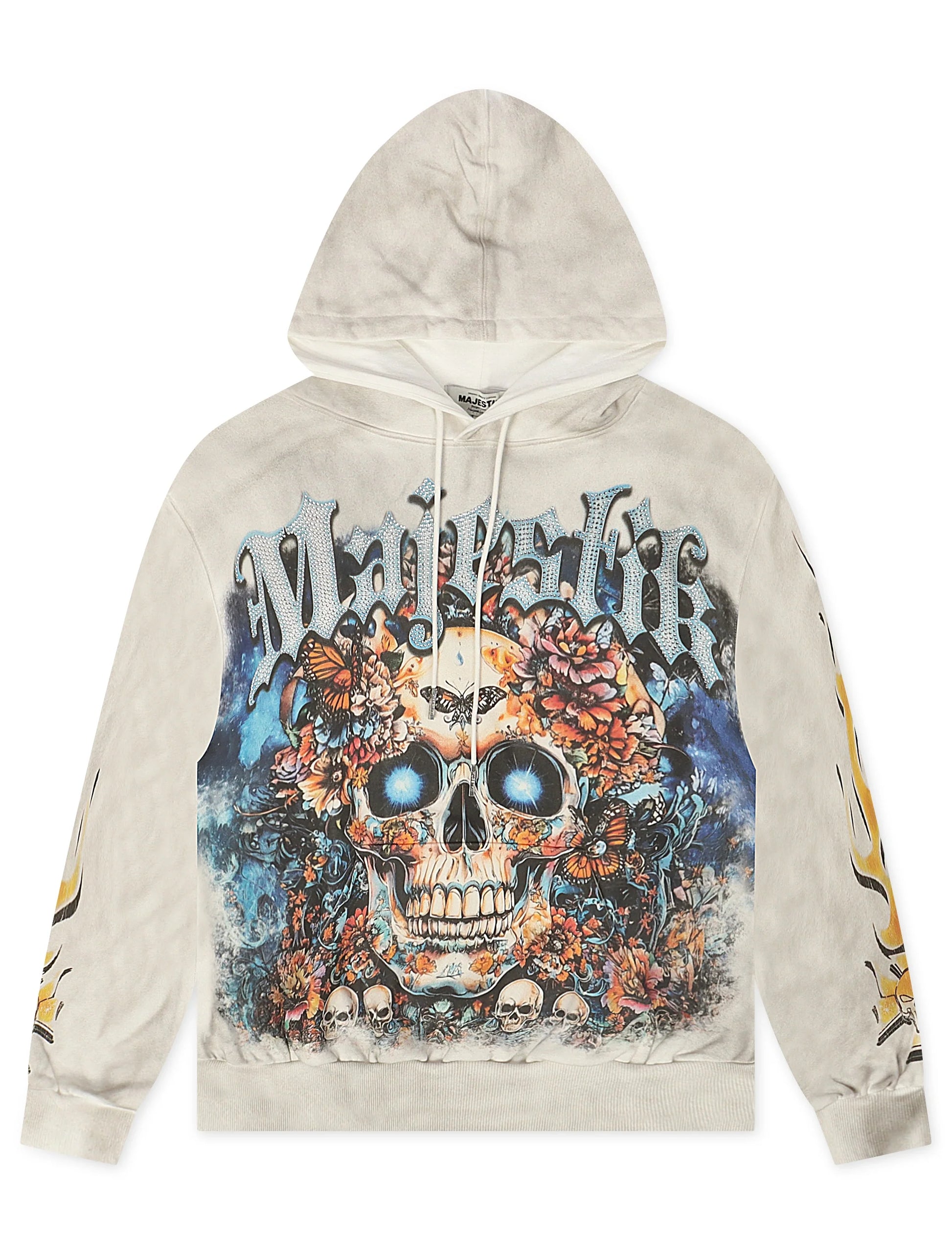 Majestik Mens Skull Tapestry Hoodie - Off White Denim Exchange