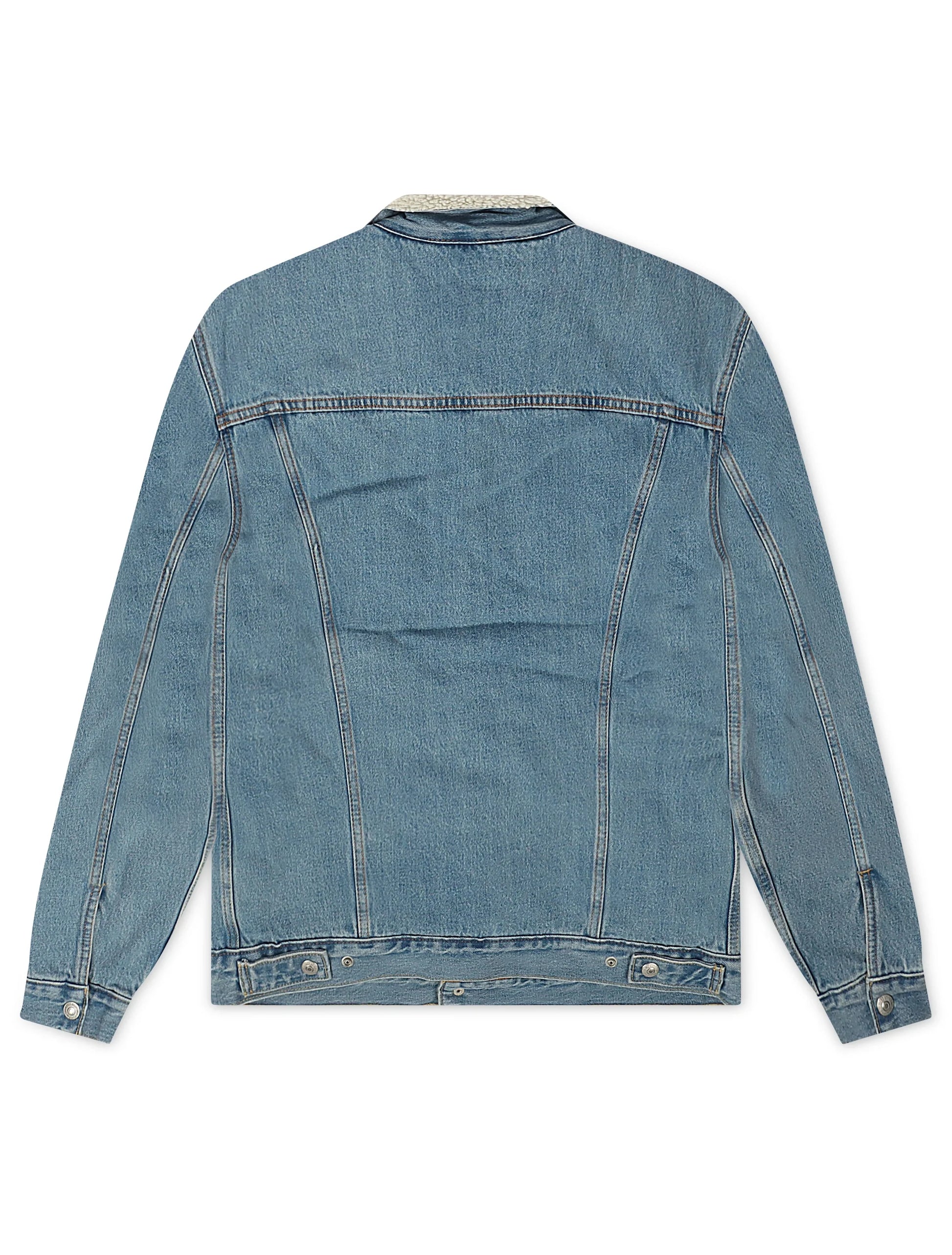 Levi's Type 3 Sherpa Trucker Jacket - Stonewash Denim Exchange