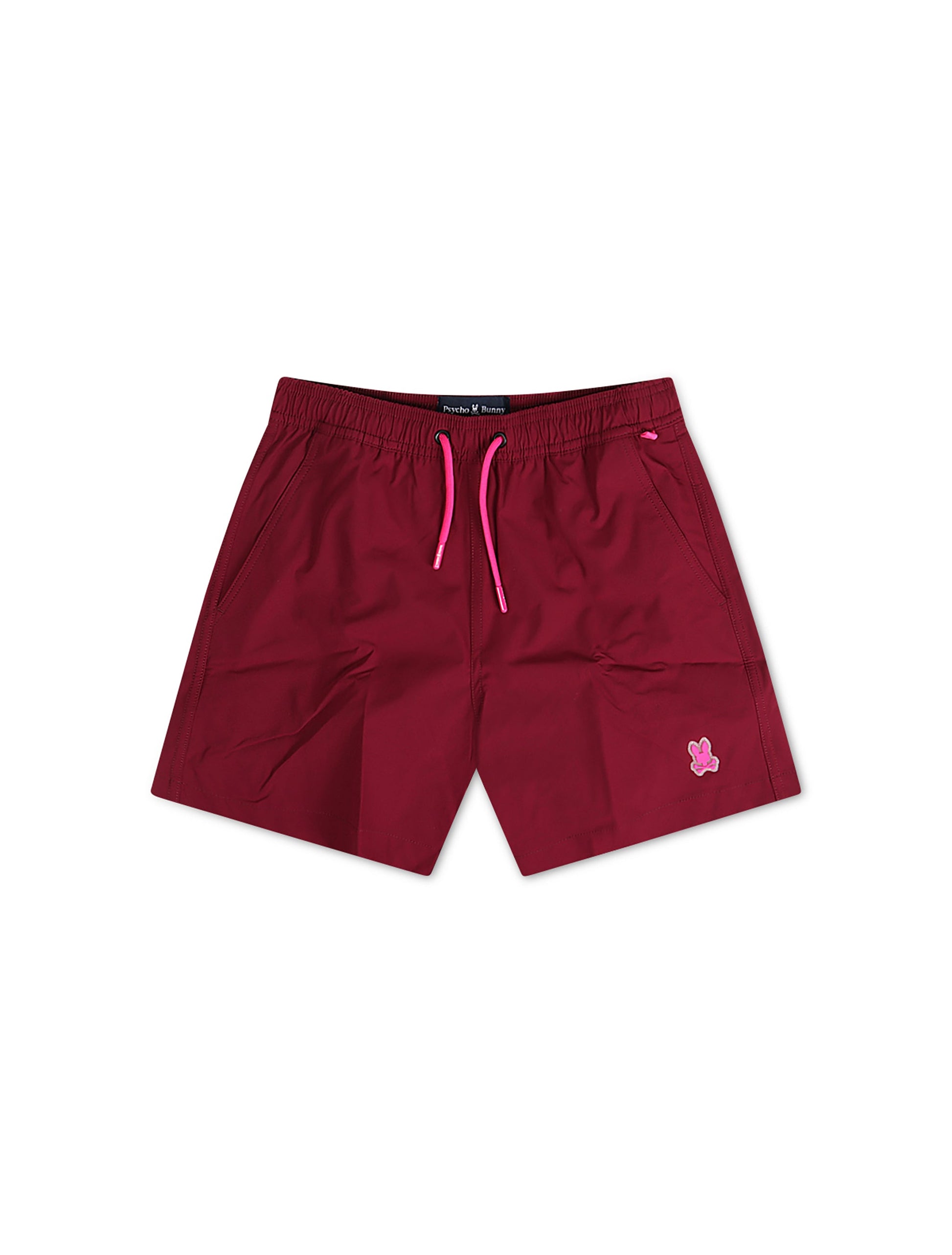 Psycho Bunny Kids Palmview Hydrochromic Swim Trunk - Crimson Denim Exchange