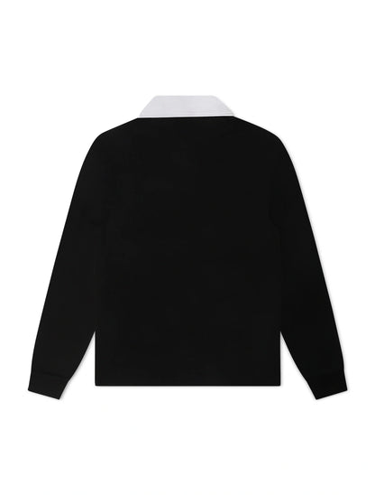 Psycho Bunny Kids Enzo Long Sleeve Rugby Tee - Black/Green Denim Exchange