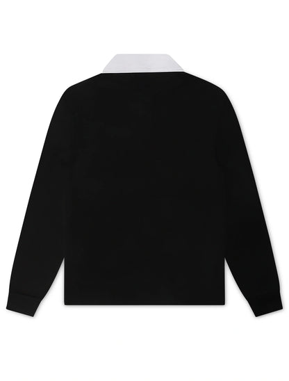 Psycho Bunny Mens Enzo Long Sleeve Rugby Tee - Black/Green Denim Exchange