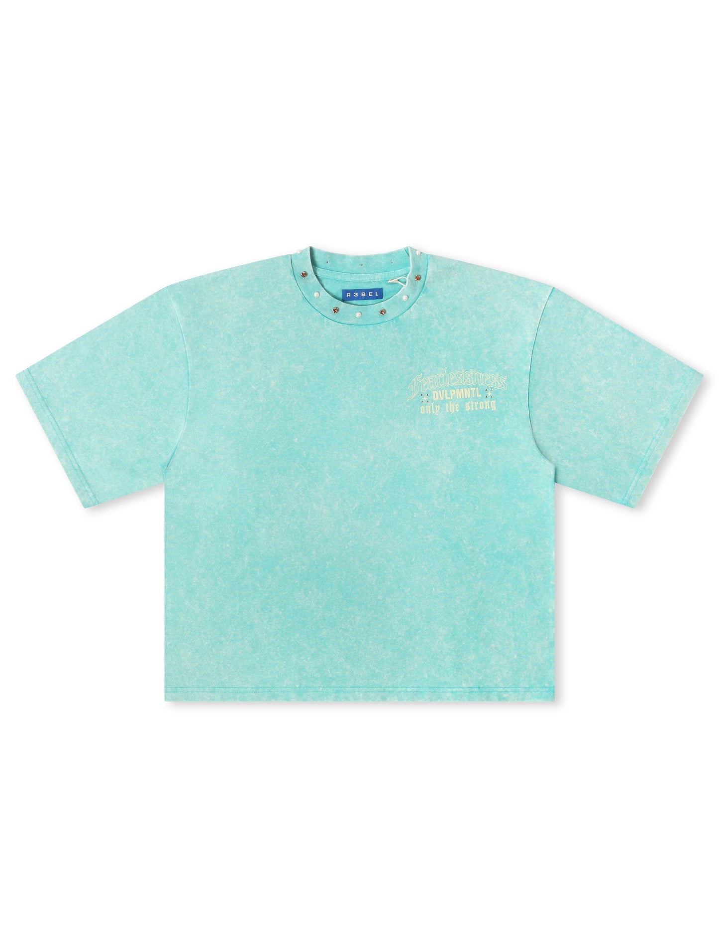 Rebel Denim Fearlesness Cropped Tee - Sage Denim Exchange