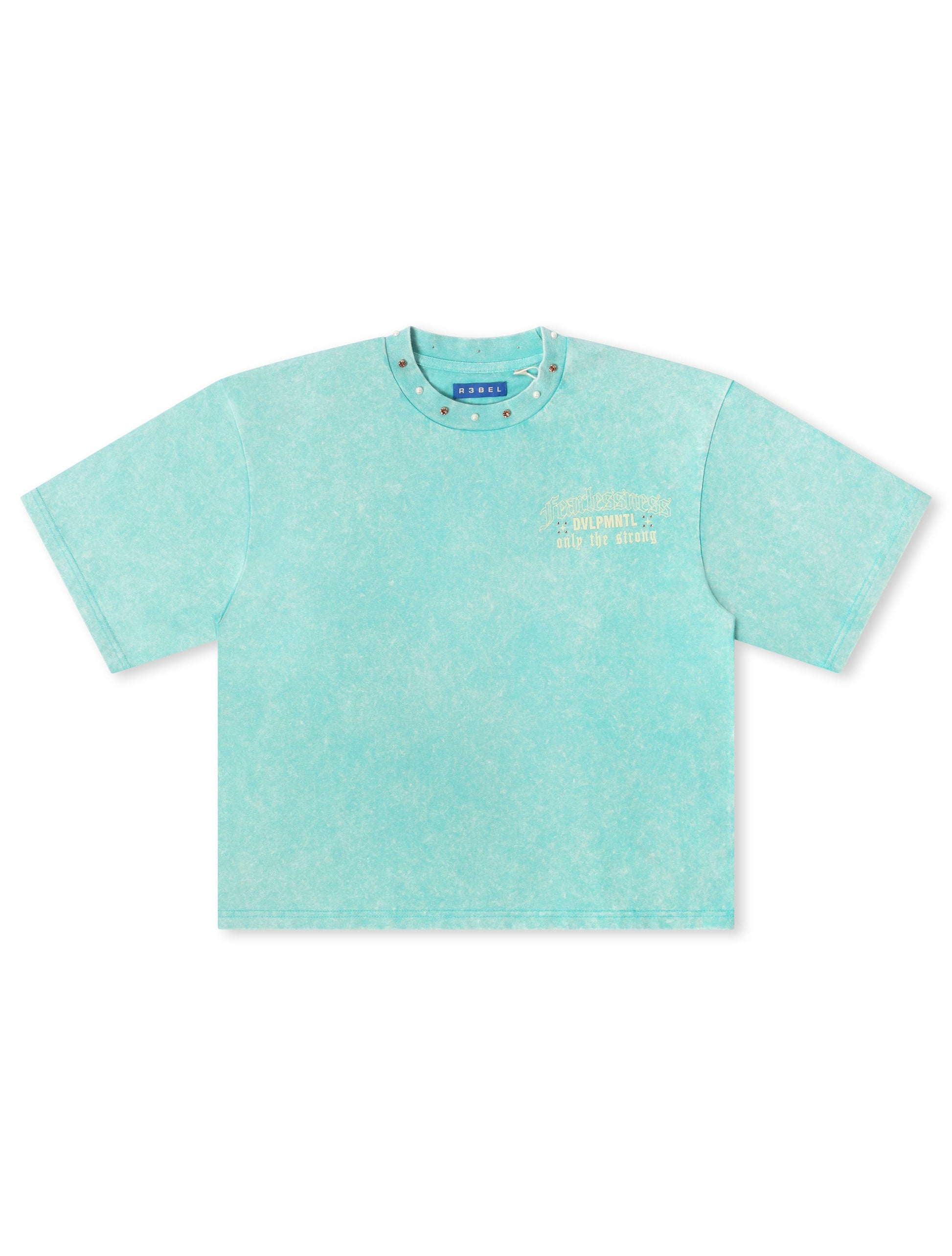 Rebel Denim Fearlesness Cropped Tee - Sage Denim Exchange