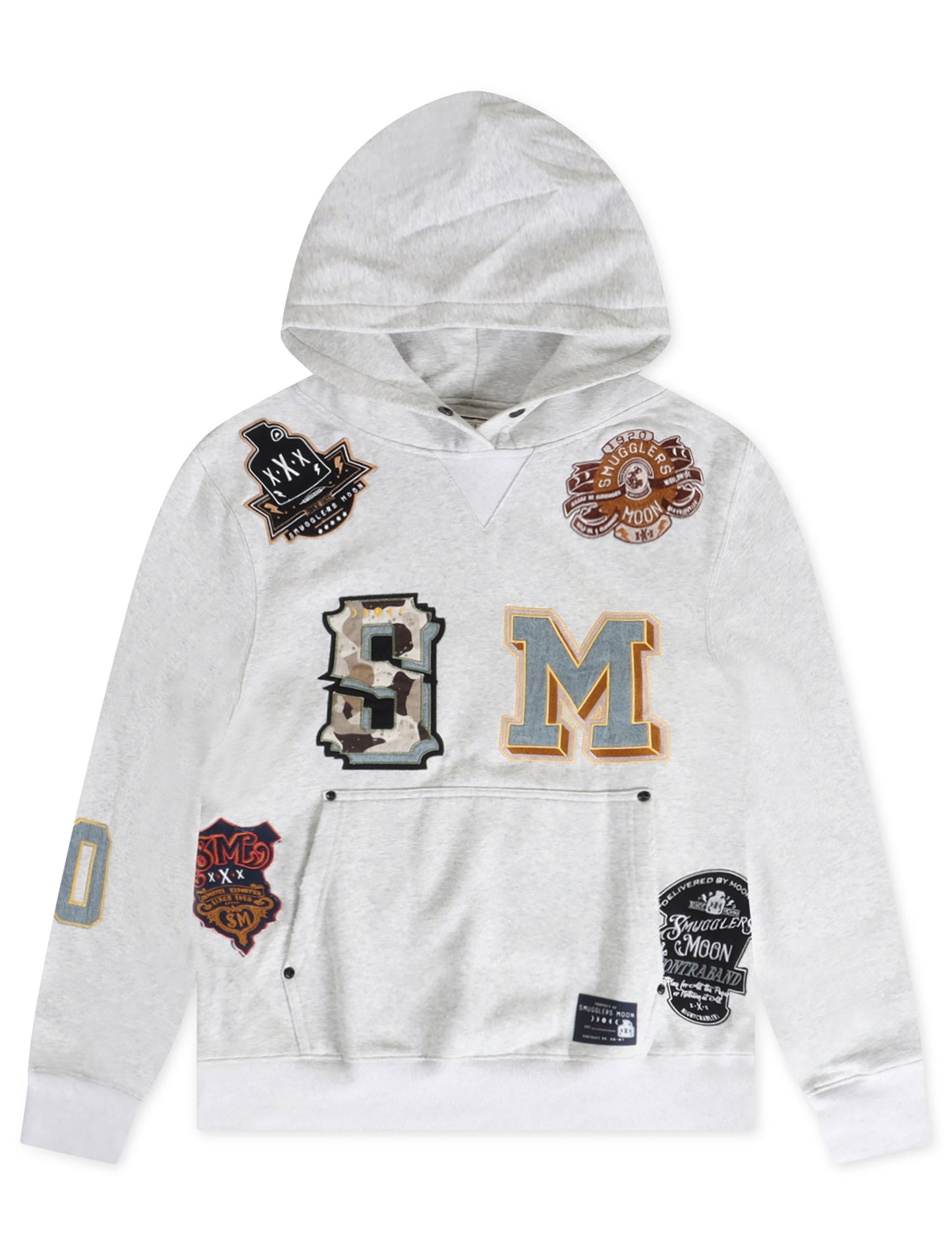 Smugglers Moon Woven Hoodie - Heather Grey Denim Exchange