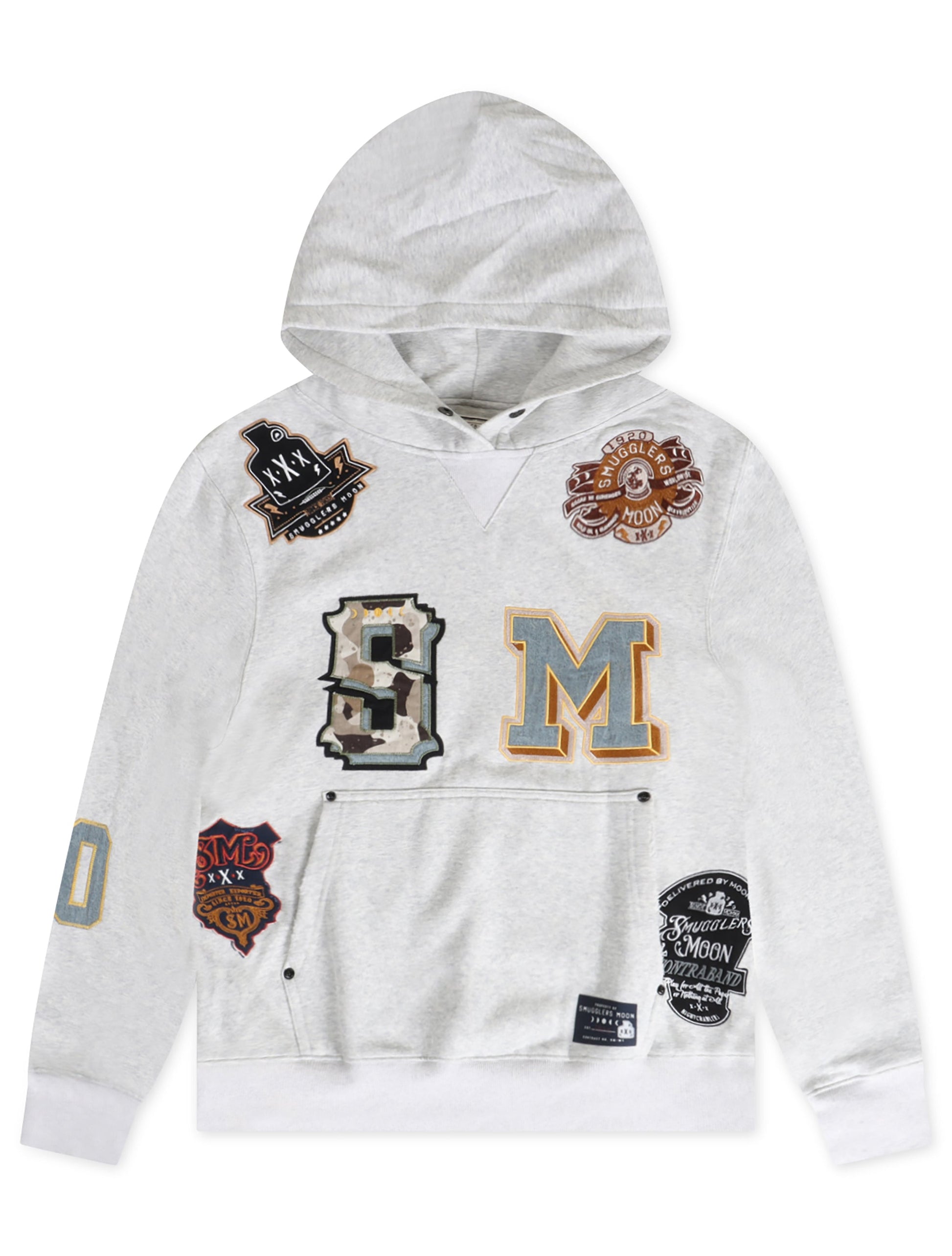 Smugglers Moon Woven Hoodie - Heather Grey Denim Exchange