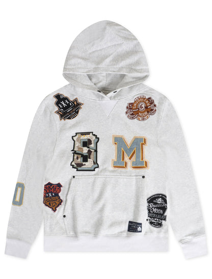 Smugglers Moon Woven Hoodie - Heather Grey Denim Exchange