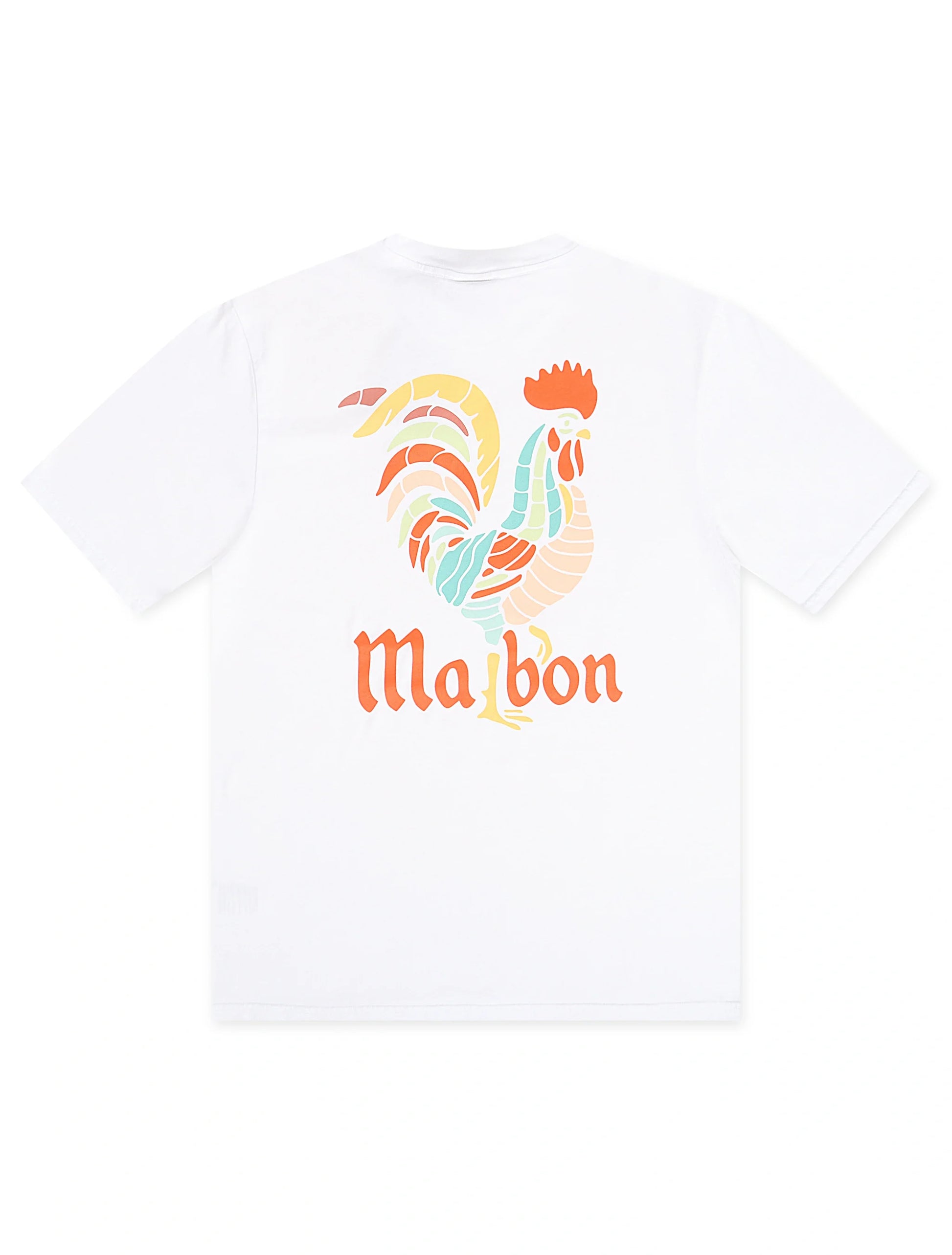 Malbon Bermuda Rooster Tee - White Denim Exchange