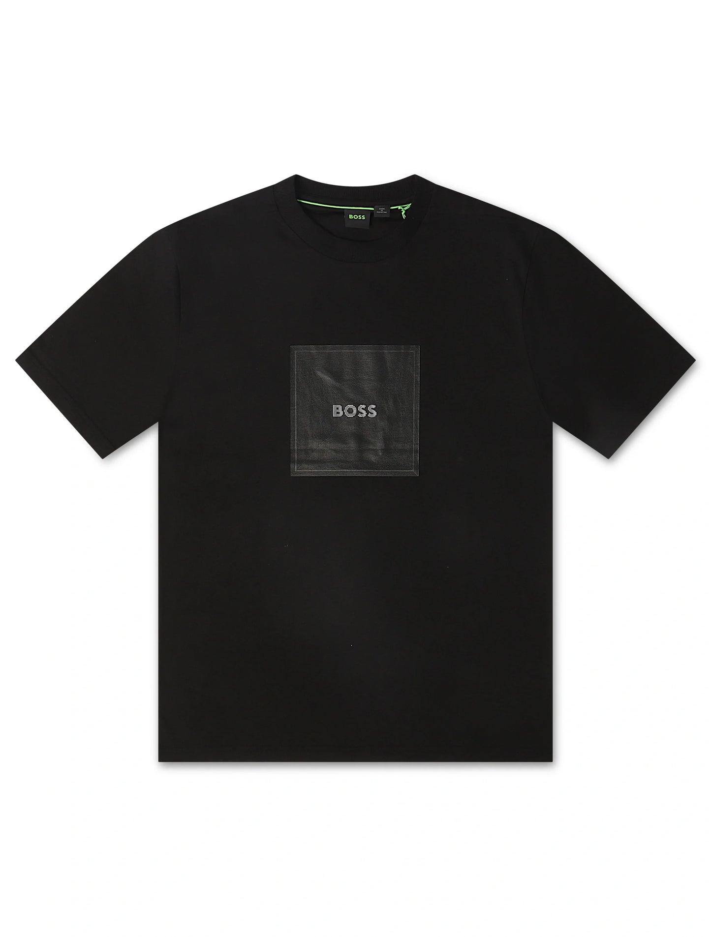 Boss Green Logo Rib Tee - Black Denim Exchange