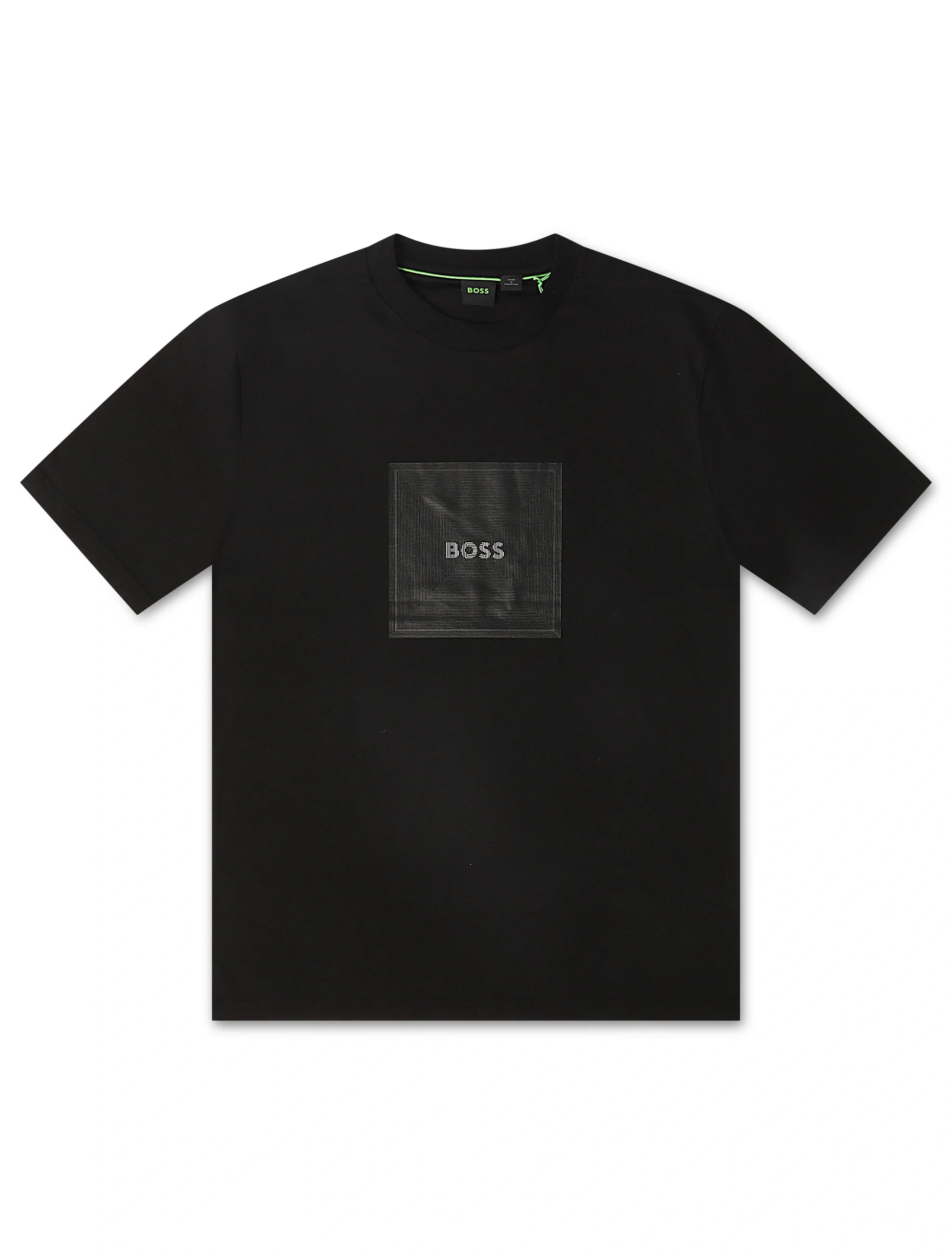 Boss Green Logo Rib Tee - Black Denim Exchange