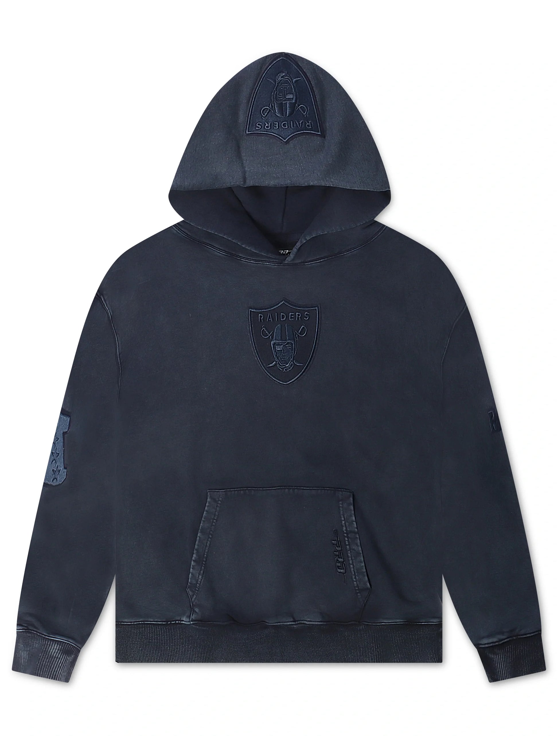 Pro Standard Raiders Washed Enzyme Drop Shoulder Hoodie - Navy Denim Exchange