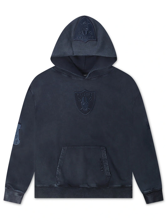 Pro Standard Raiders Washed Enzyme Drop Shoulder Hoodie - Navy Denim Exchange