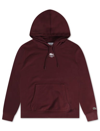Lacoste Logo Hoodie - Burgundy Denim Exchange