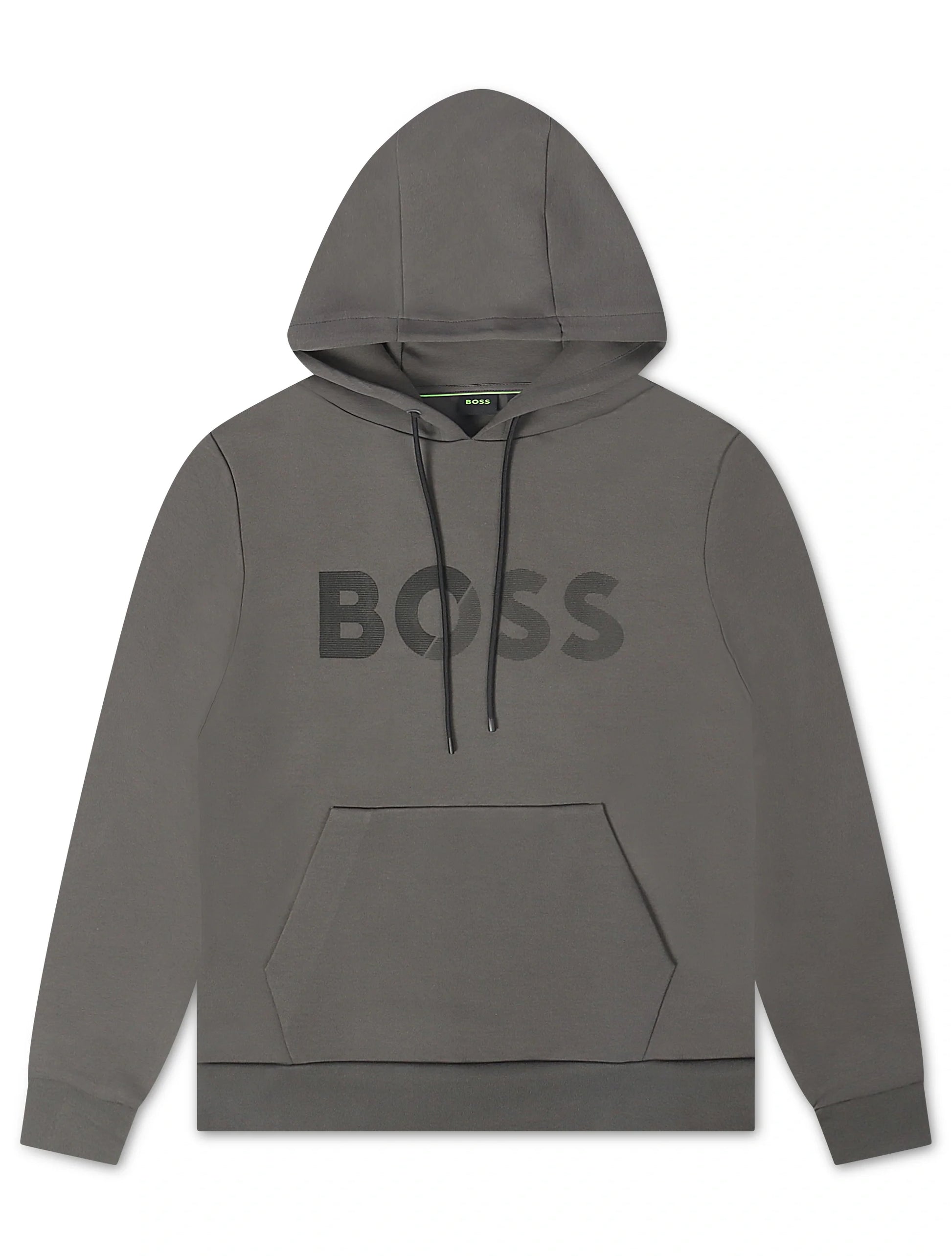 Boss Soody Tape Logo Hoodie - Gray Denim Exchange
