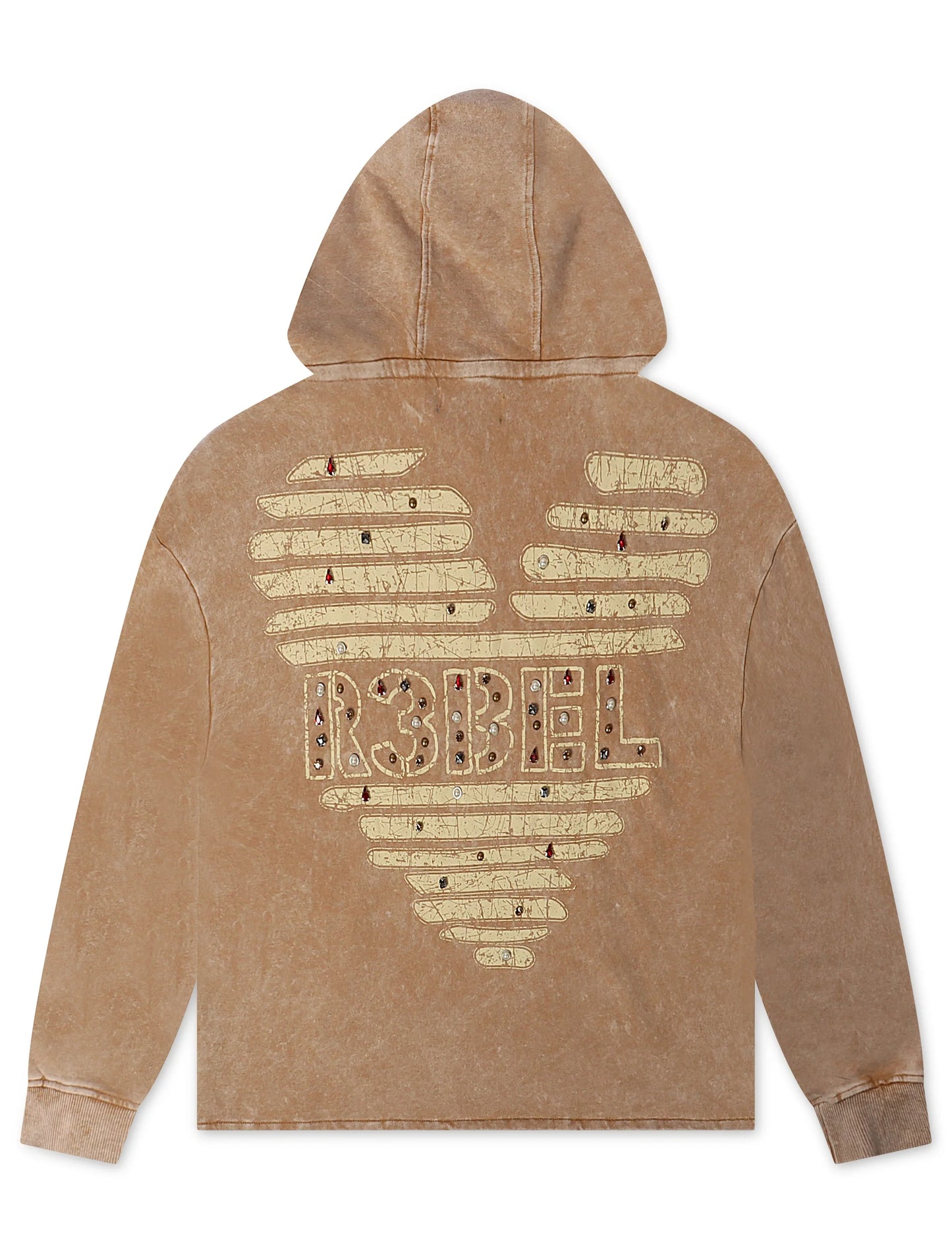 Rebel Denim Coeur Dacier Hoodie - Khaki Denim Exchange