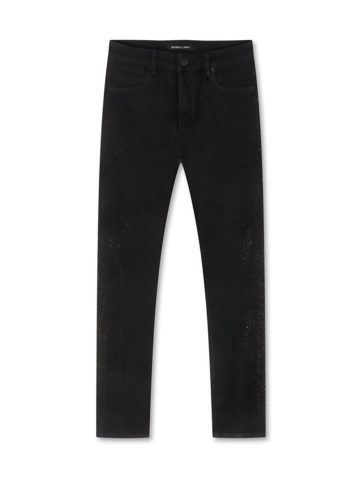 Embellish Frost Denim Rhinestone Jean - Black Denim Exchange