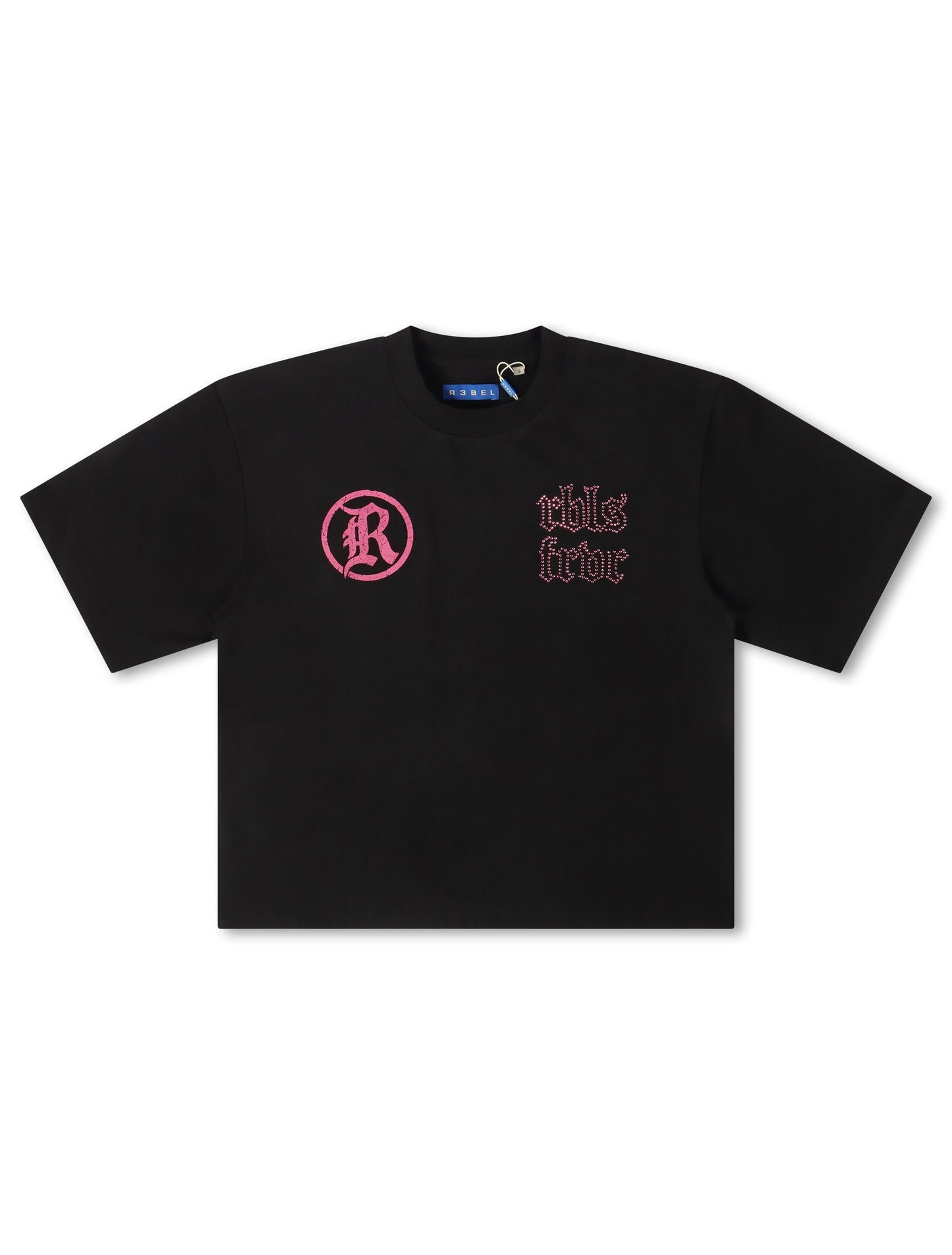 Rebel Denim Developmental Saints Cropped Tee - Black Denim Exchange