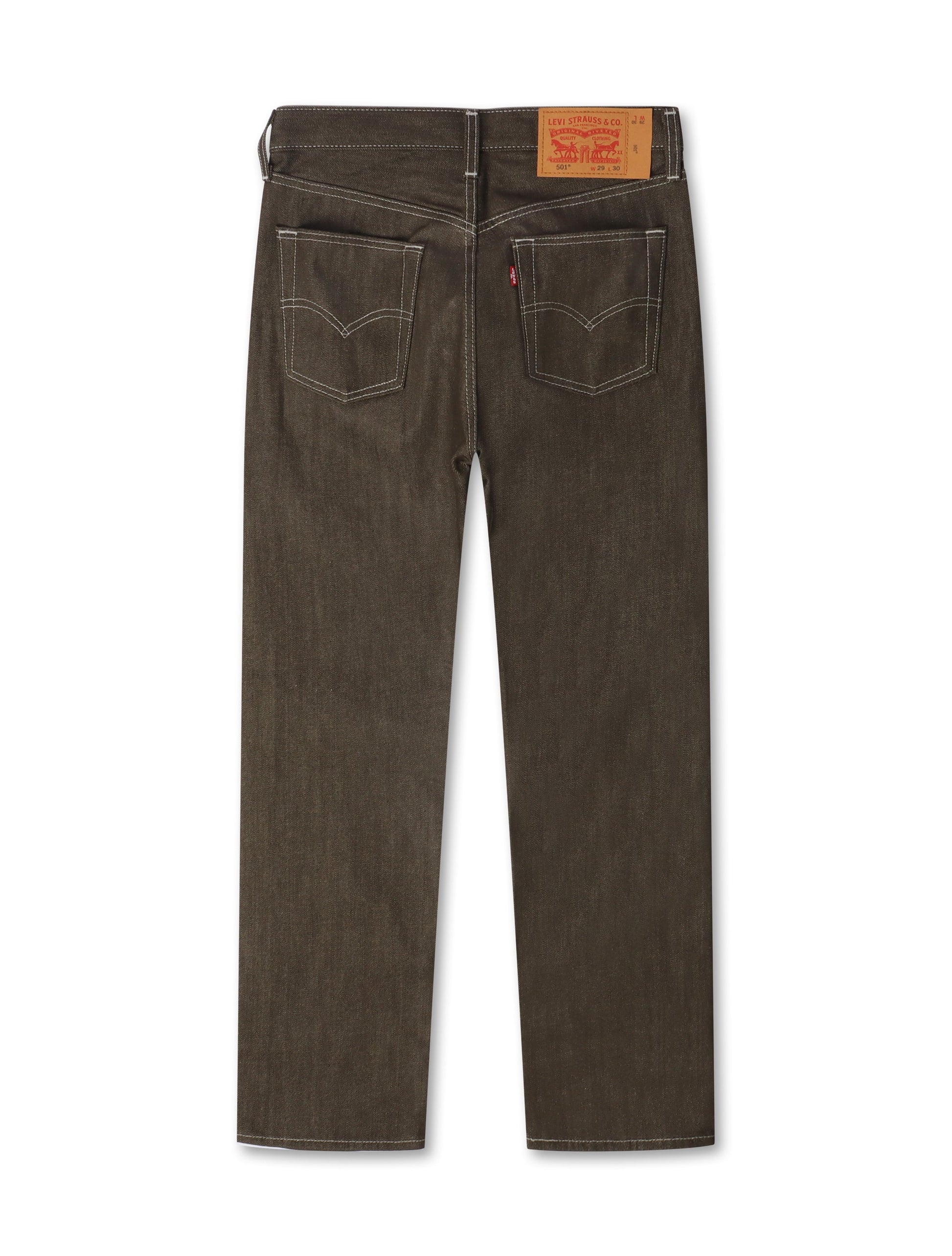 Levis 501™ Original Shrink To Fit Jeans - Dark Brown Rigid Denim Exchange