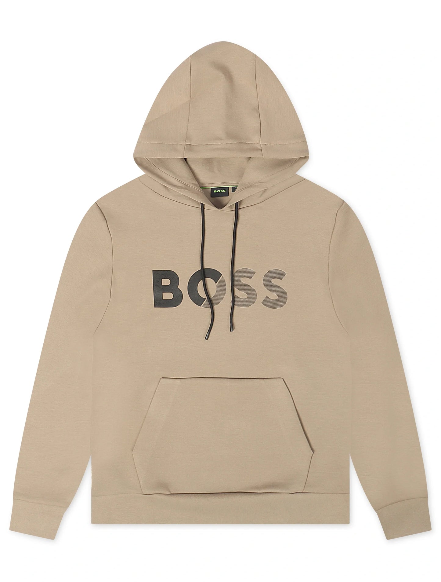 Boss Soody Tape Logo Hoodie - Beige Denim Exchange