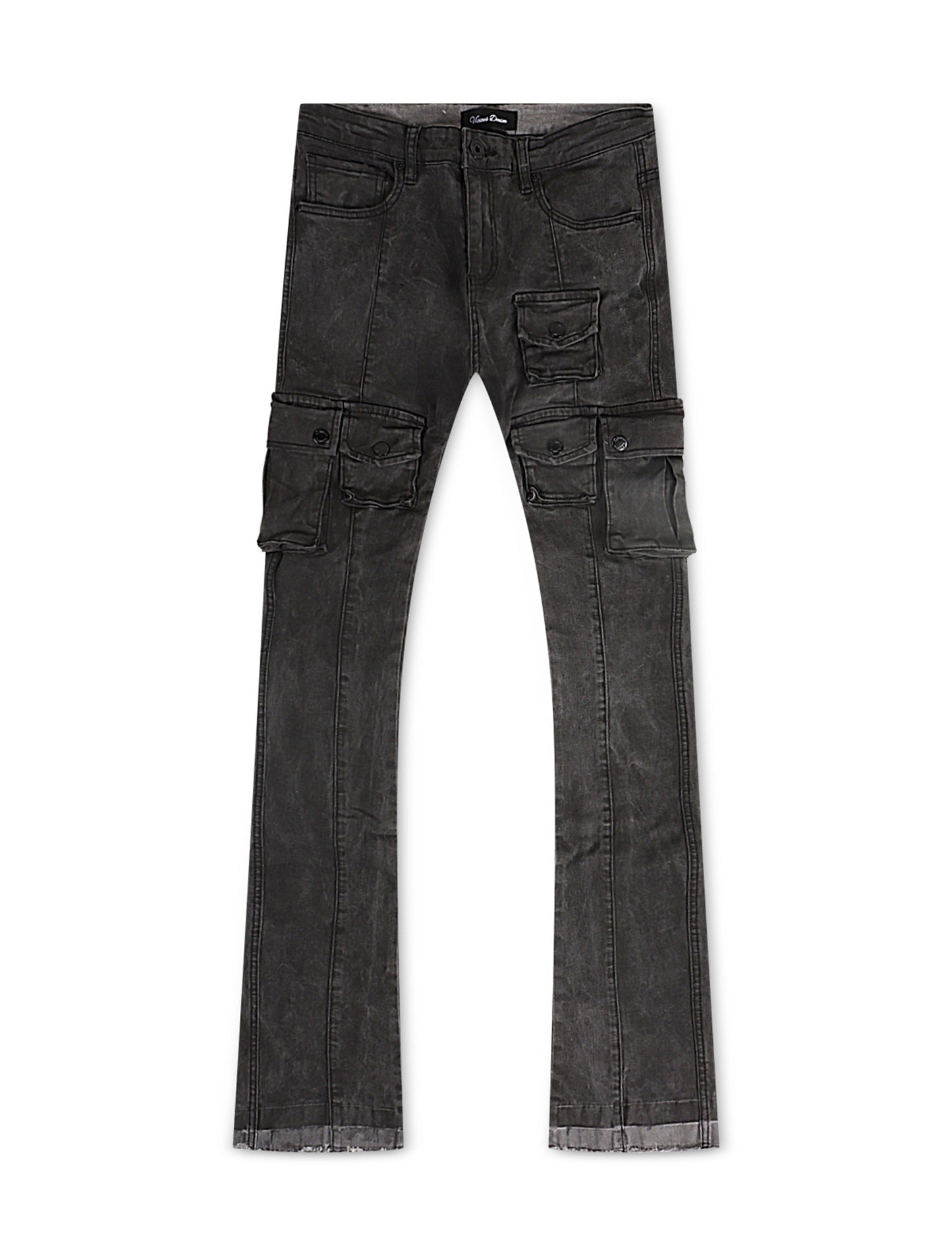 Vicious Denim Flare Stacked Fit Jeans - Black Denim Exchange