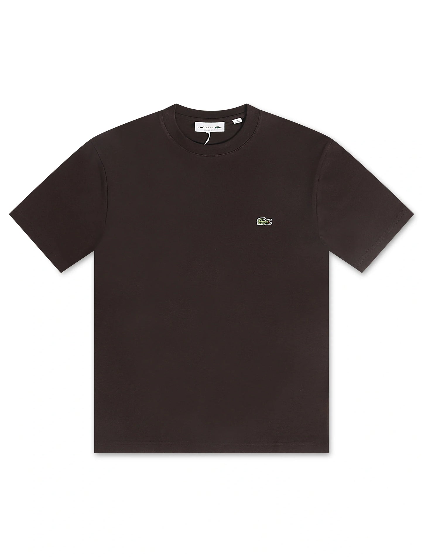 Lacoste Mens Cotton Tee - Dark Brown Denim Exchange