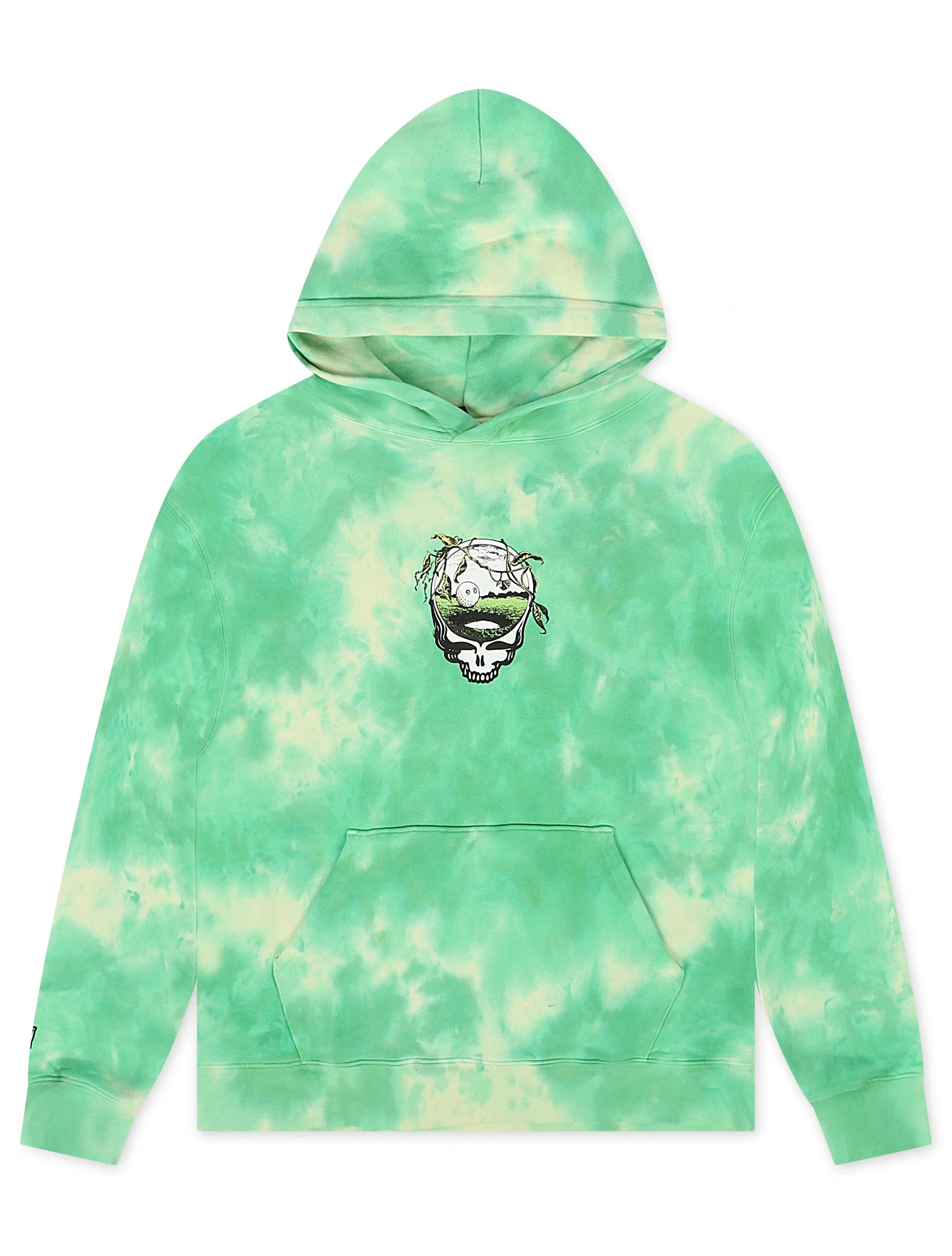 Malbon Grateful Dead Fesque Hoodie - Green Tie Dye Denim Exchange