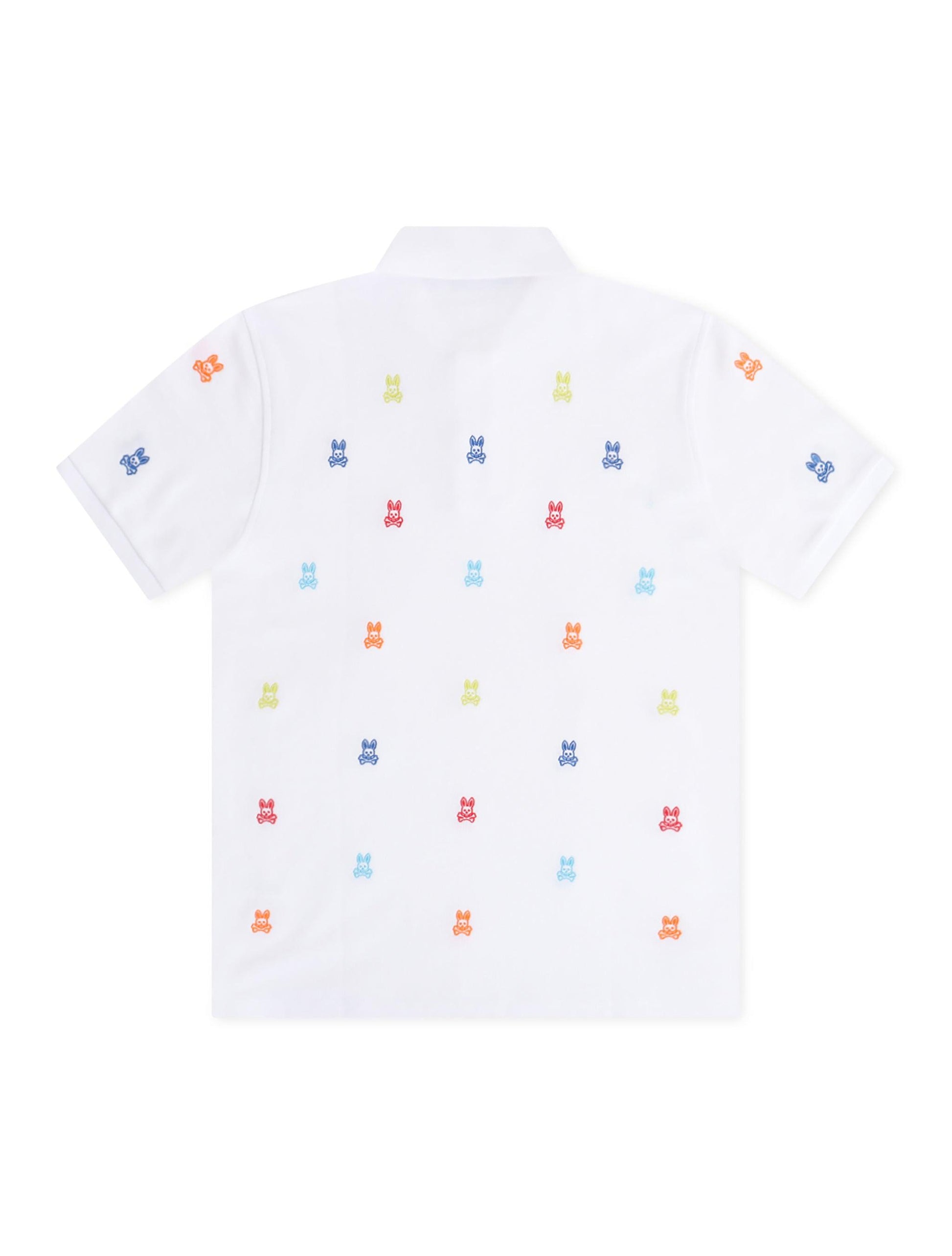 Psycho Bunny Bonham Pique Polo - White Denim Exchange
