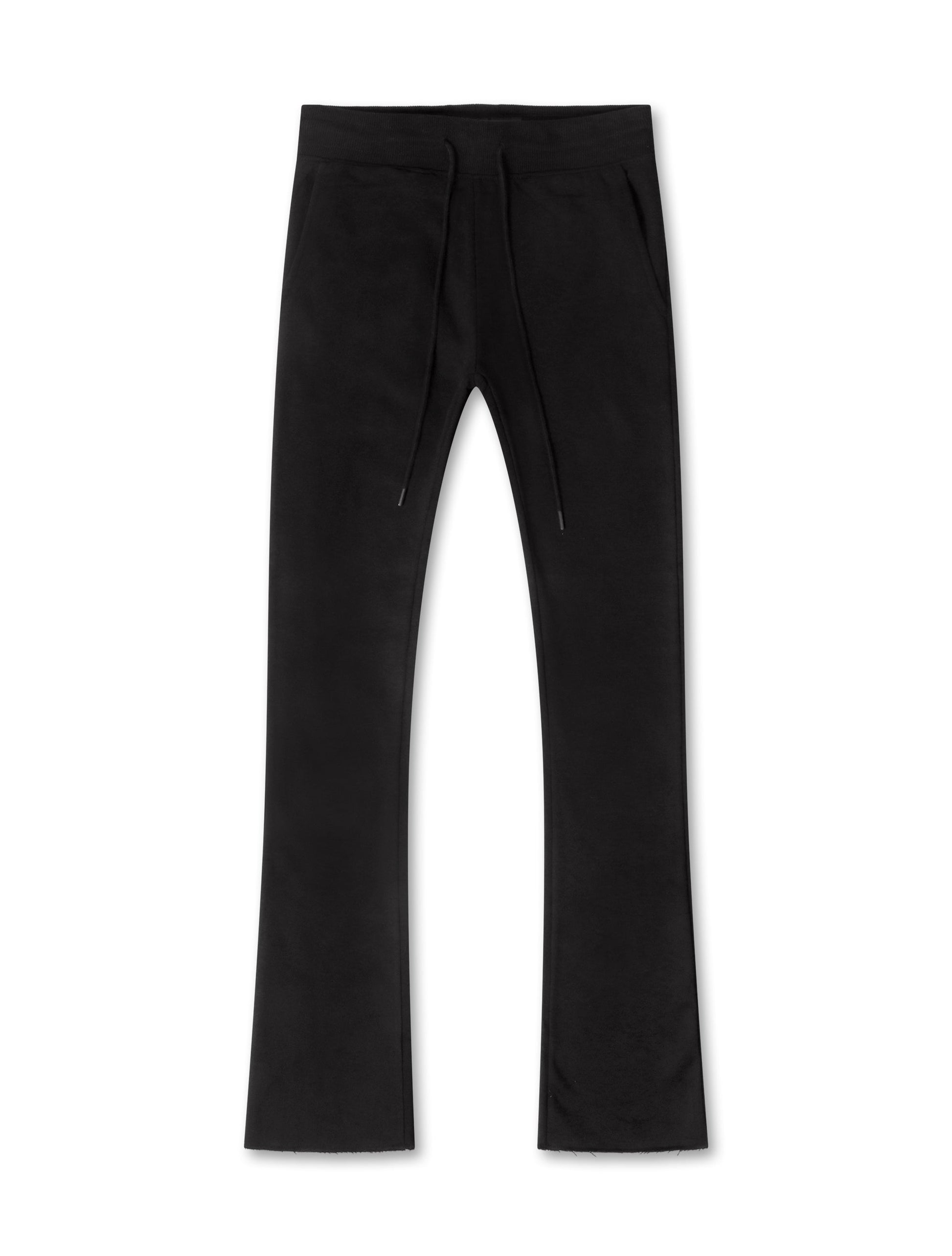 Jordan Craig Uptown Fleece Stacked Sweatpants - Black Denim Exchange