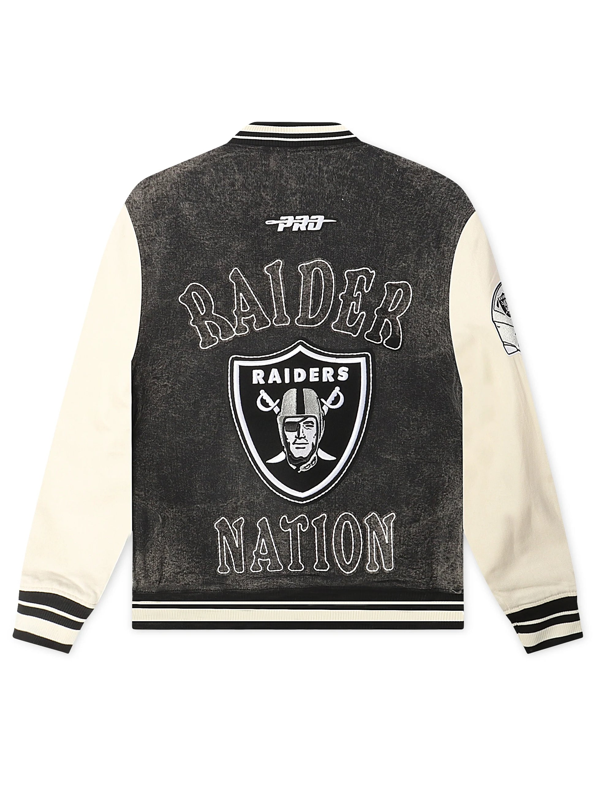 Pro Standard Raiders Rebel Athletics Jacket - Charcoal/Cream Denim Exchange