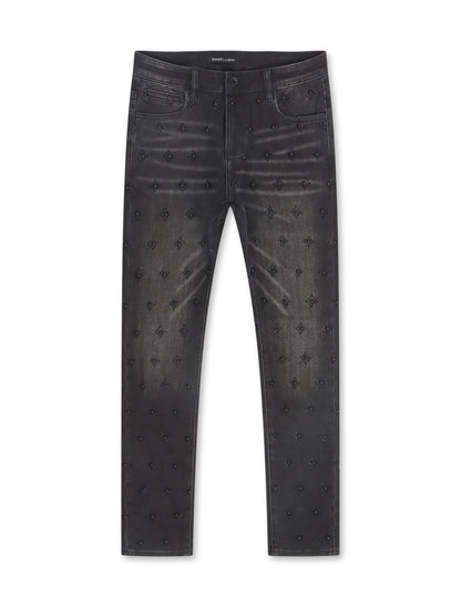 Embellish Cygnus Skinny Jean - Washed Black Denim Exchange
