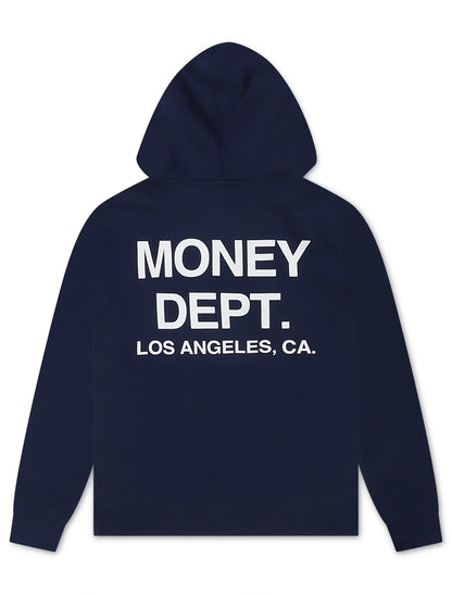 Money Dept. Print Hoodie - Navy/White Denim Exchange