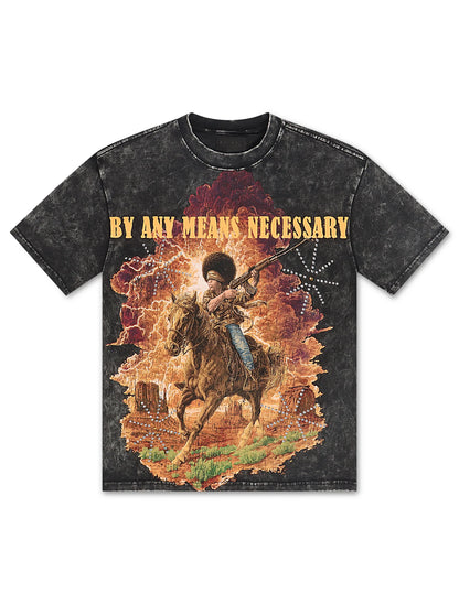 Supply West By Any Means Tee - Black Denim Exchange