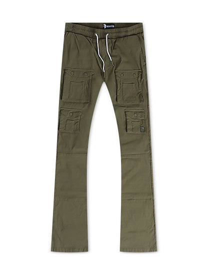 Makobi Colton Nylon Cargo Pants - Olive Denim Exchange
