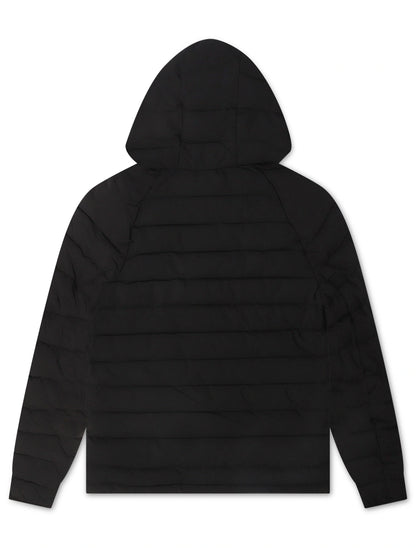 Psycho Bunny Mens Humphrey Hooded Puffer Jacket - Black Denim Exchange