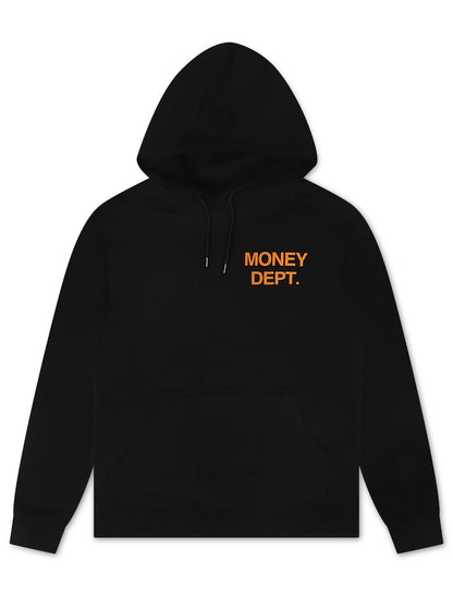 Money Dept. Print Hoodie - Black/Orange Denim Exchange